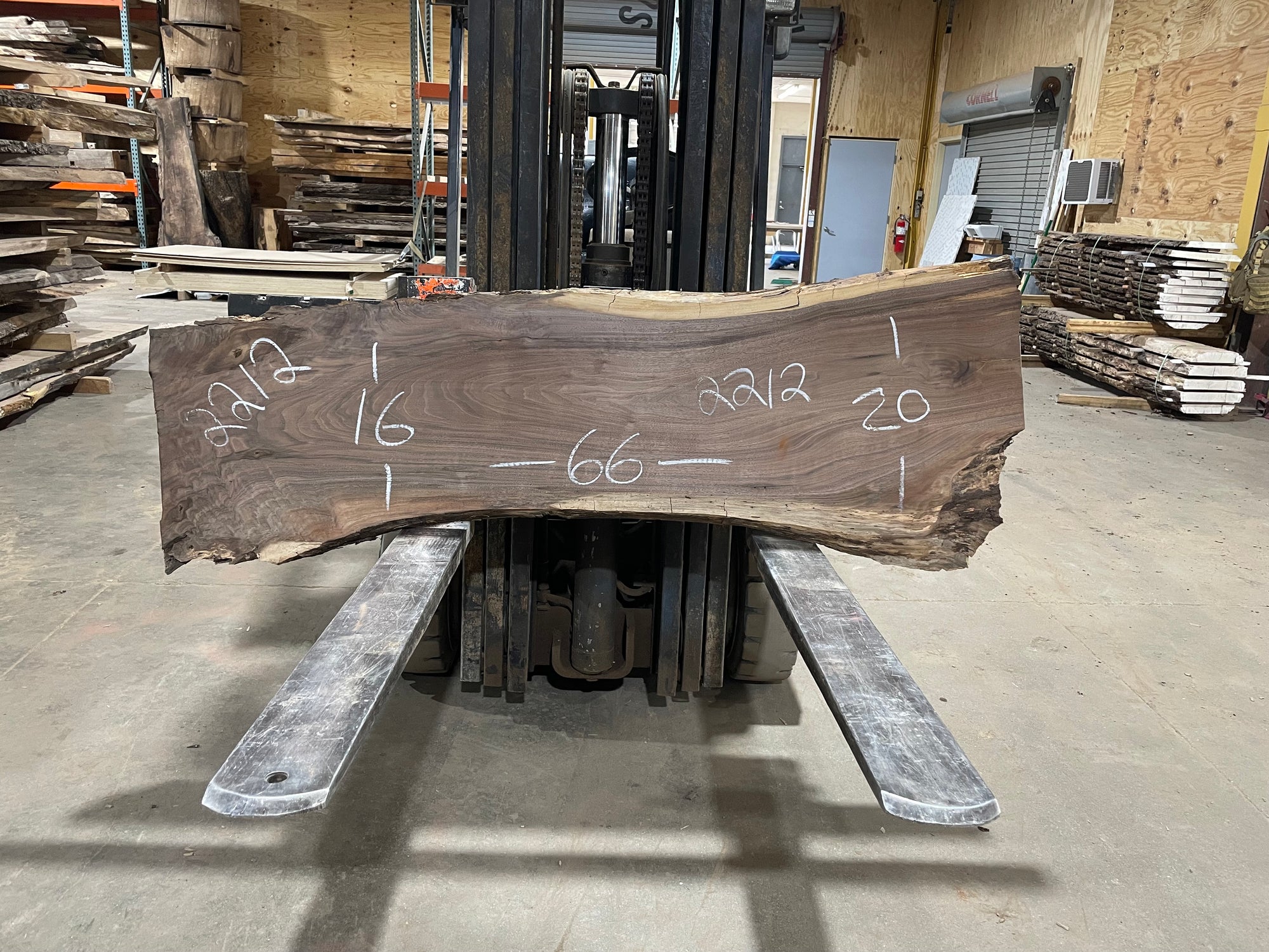 Walnut (2212) 66” L x 16-20” W x 2"