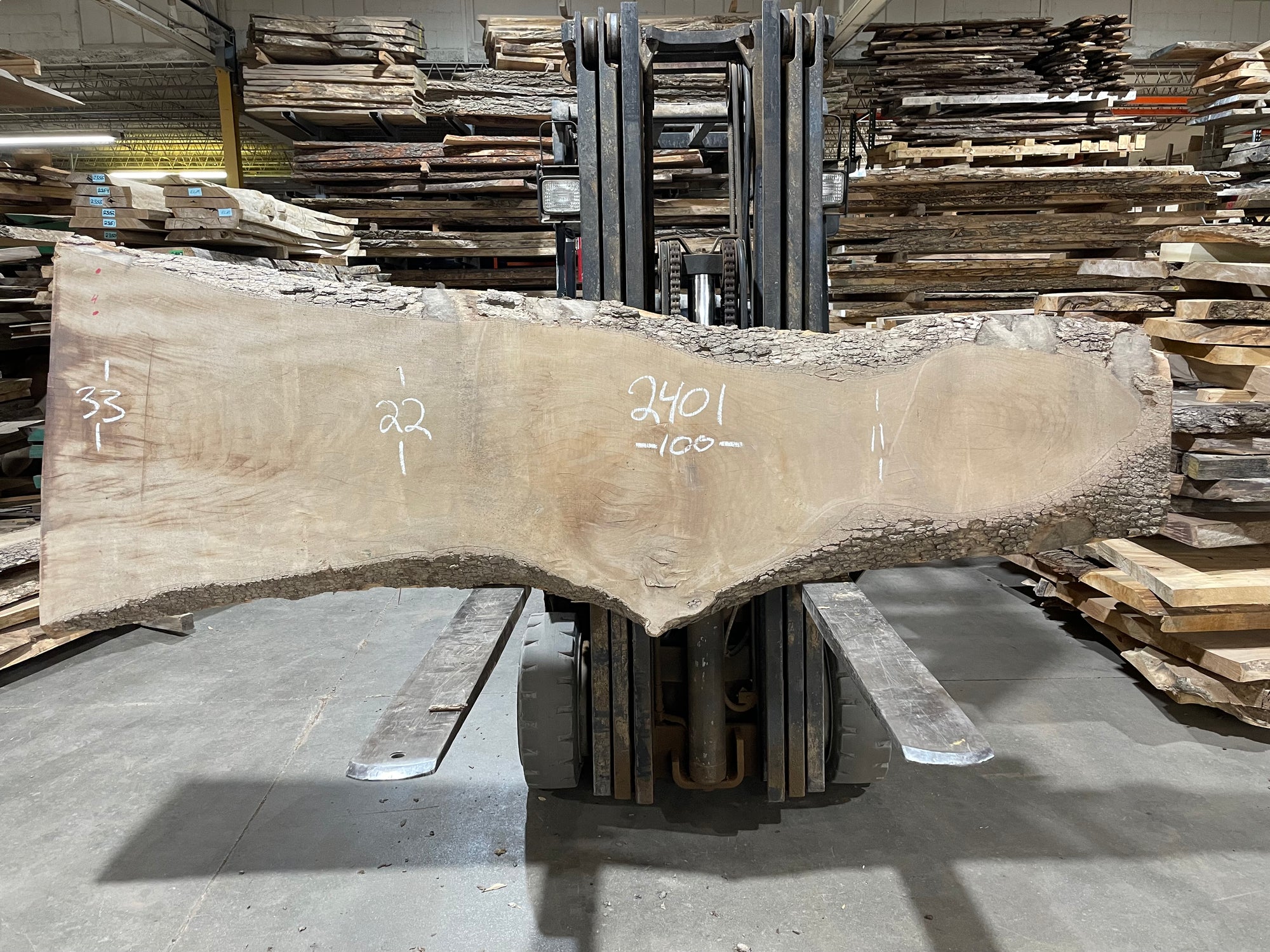 Sycamore (2401) 100” L x 11-22” W x 2.5” T