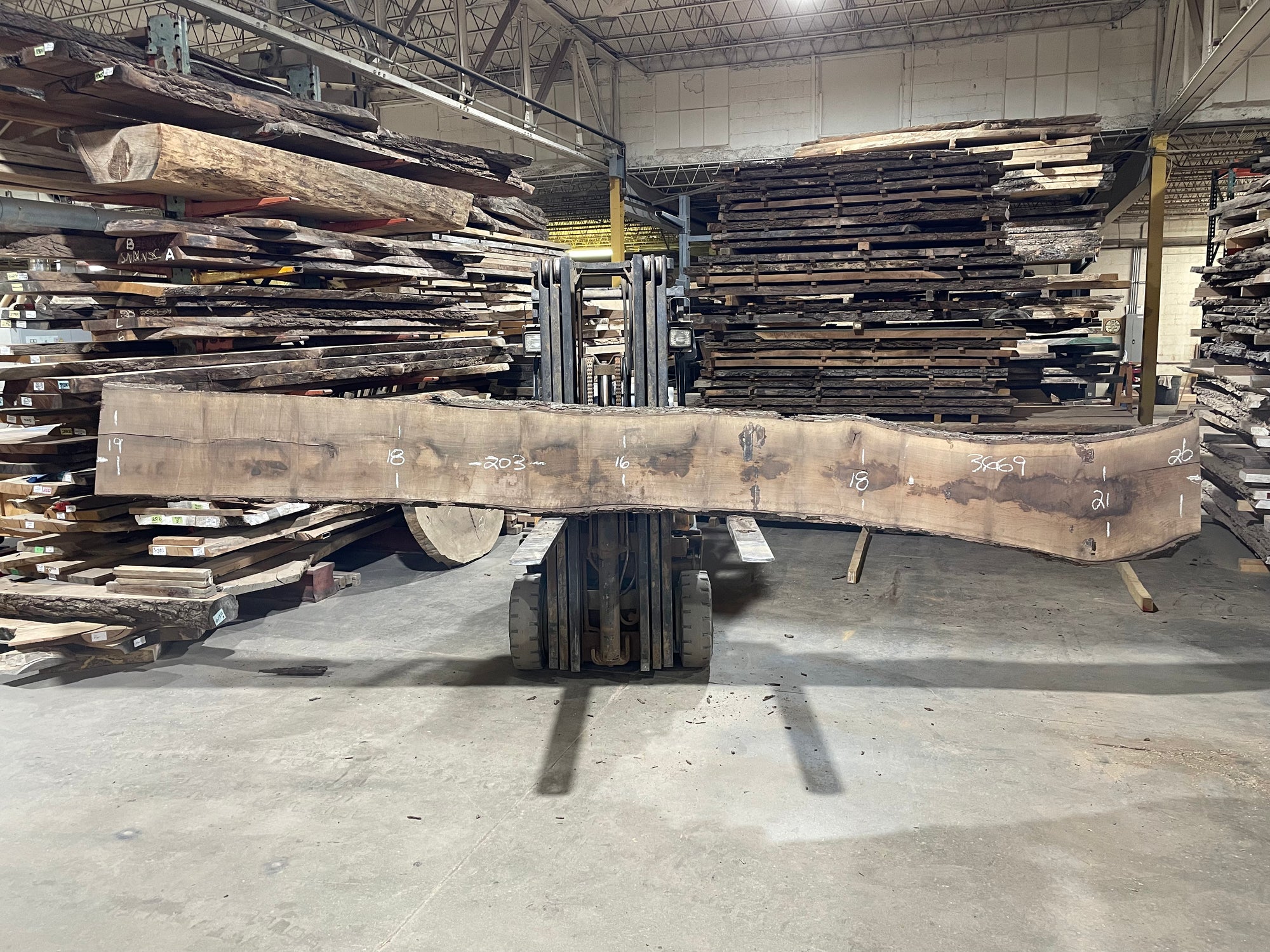 BLACK WALNUT (3669) 203” L x 16-21” W x 3” T