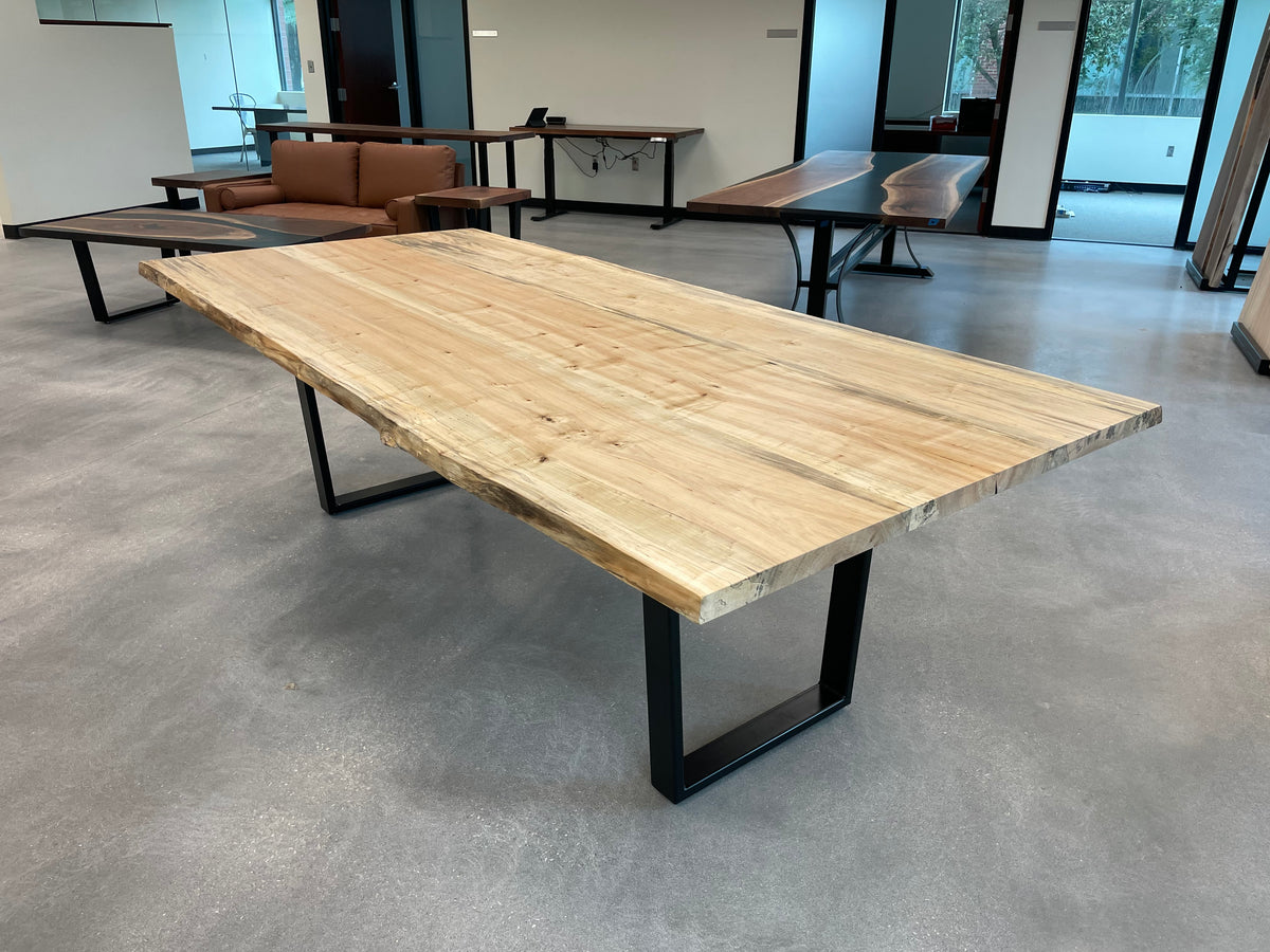 Live Edge Maple Dining Table 368 - KC Custom Hardwoods