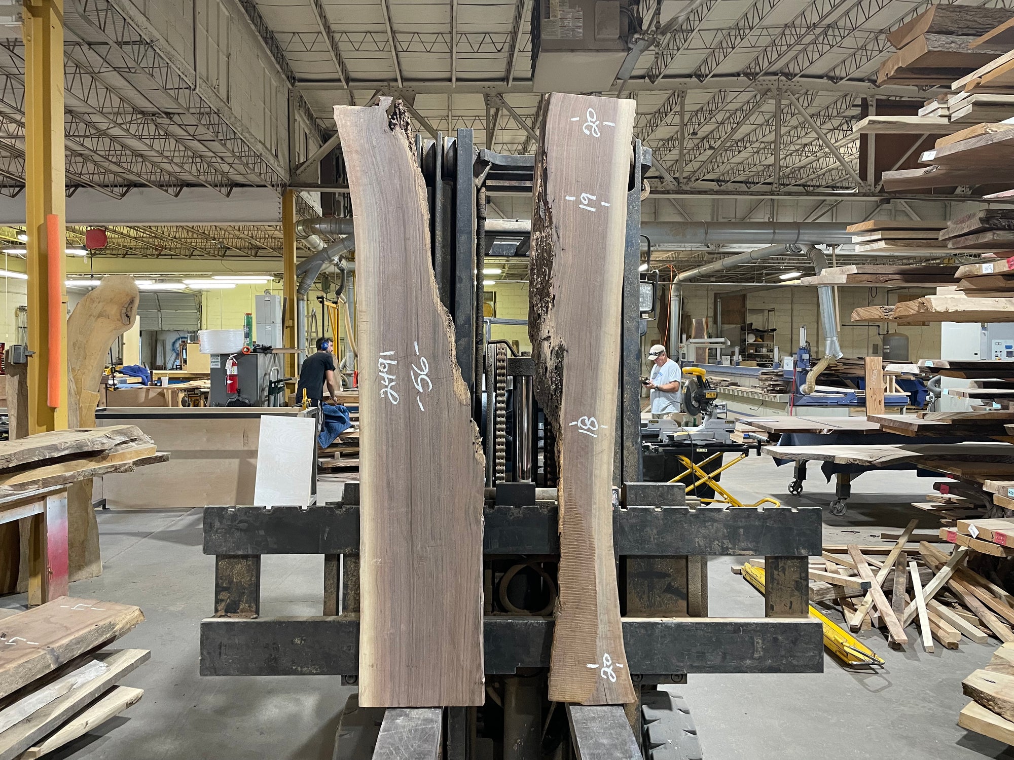 Walnut (2491) 56” L x 18-20” W x 2”