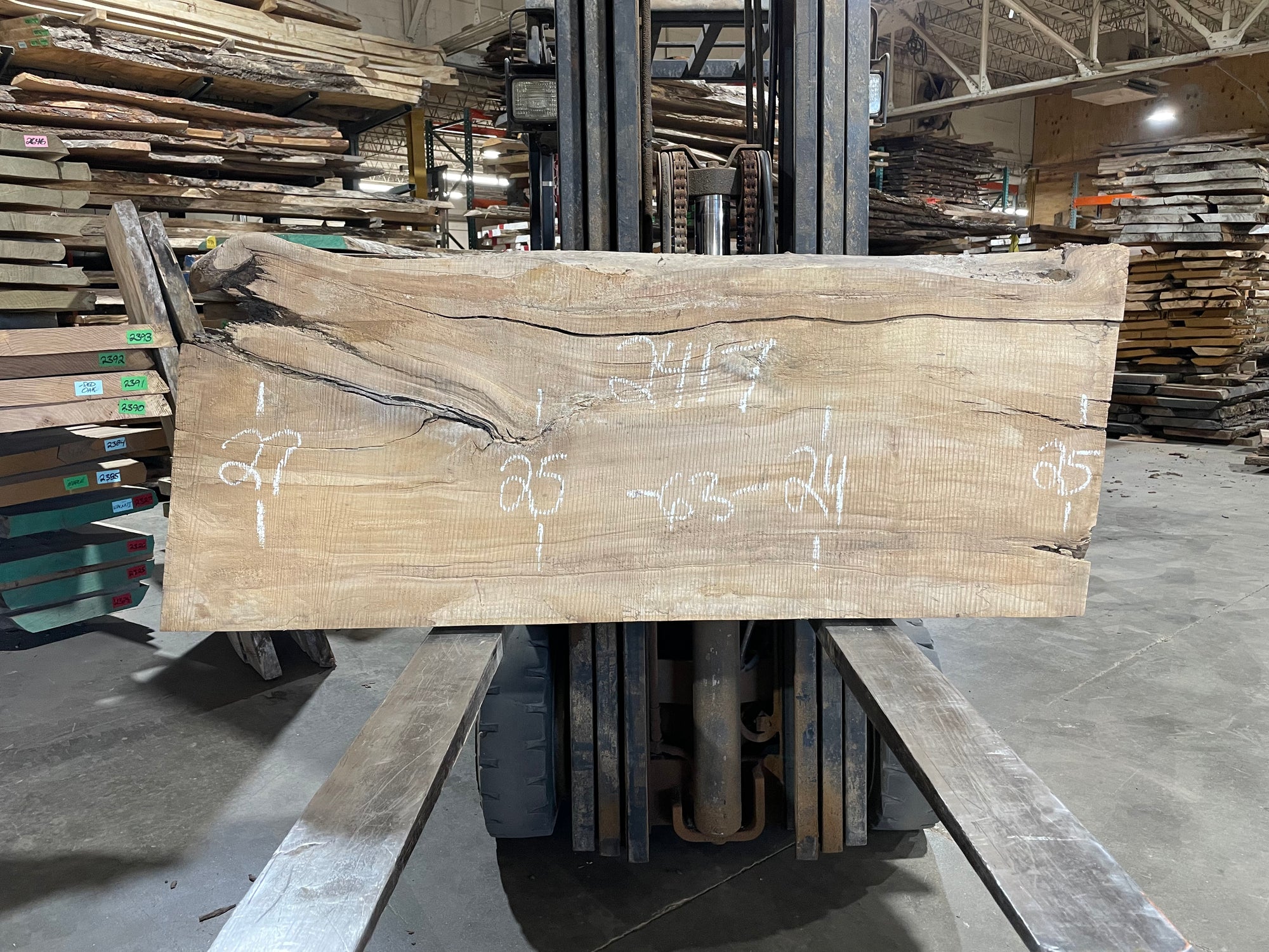 Spalted Maple (2417) 63" L x 24-27" W x 2.25" T