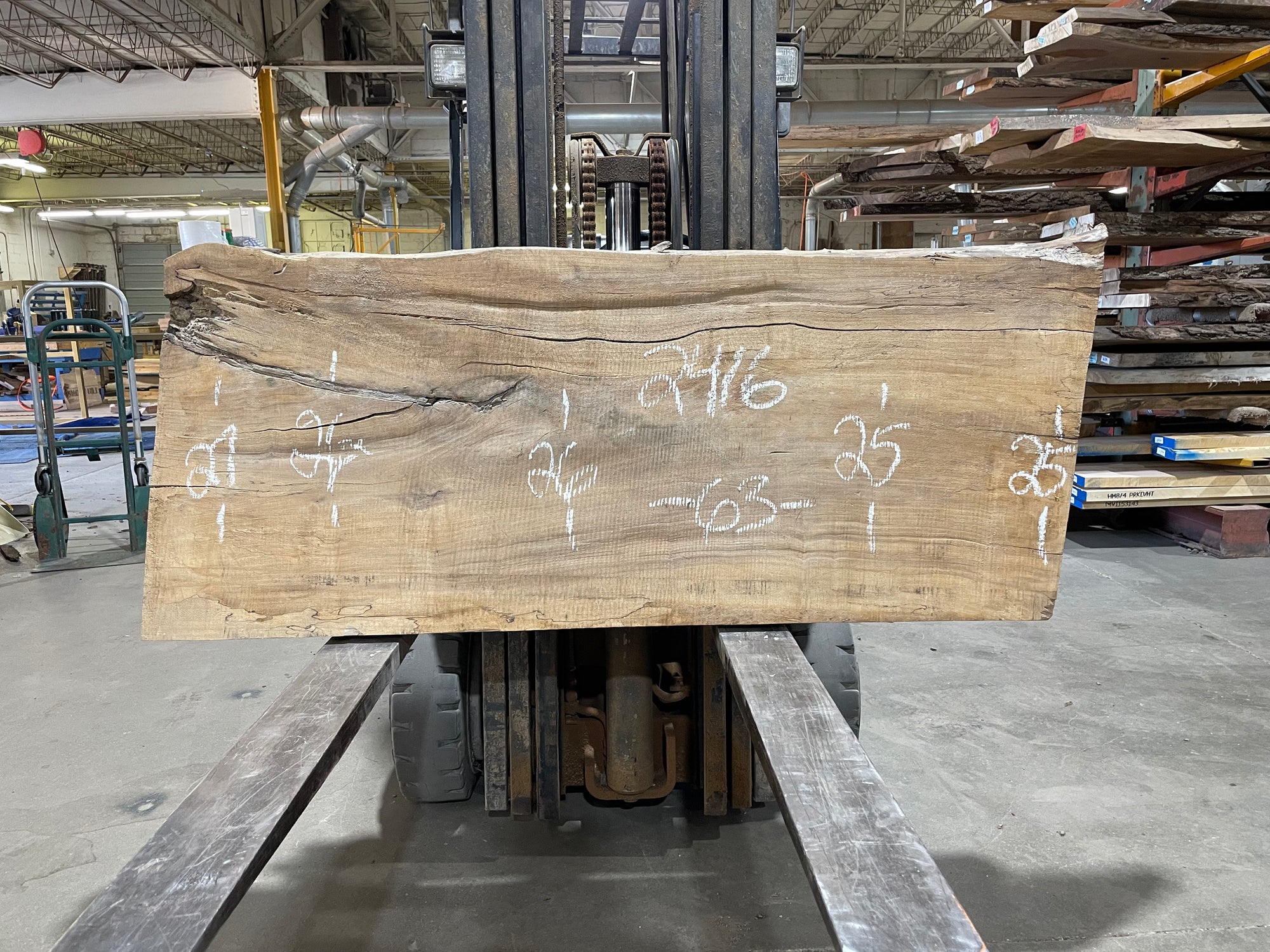 Spalted Maple (2416) 63" L x 25-27" W x 2.5" T