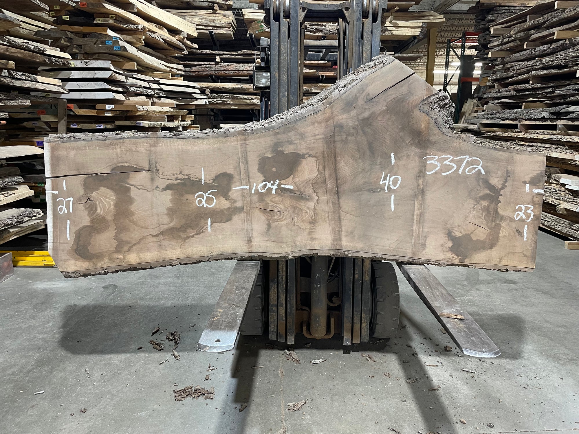 BLACK WALNUT (3372) 104” L x 23-40” W x 2.5” T