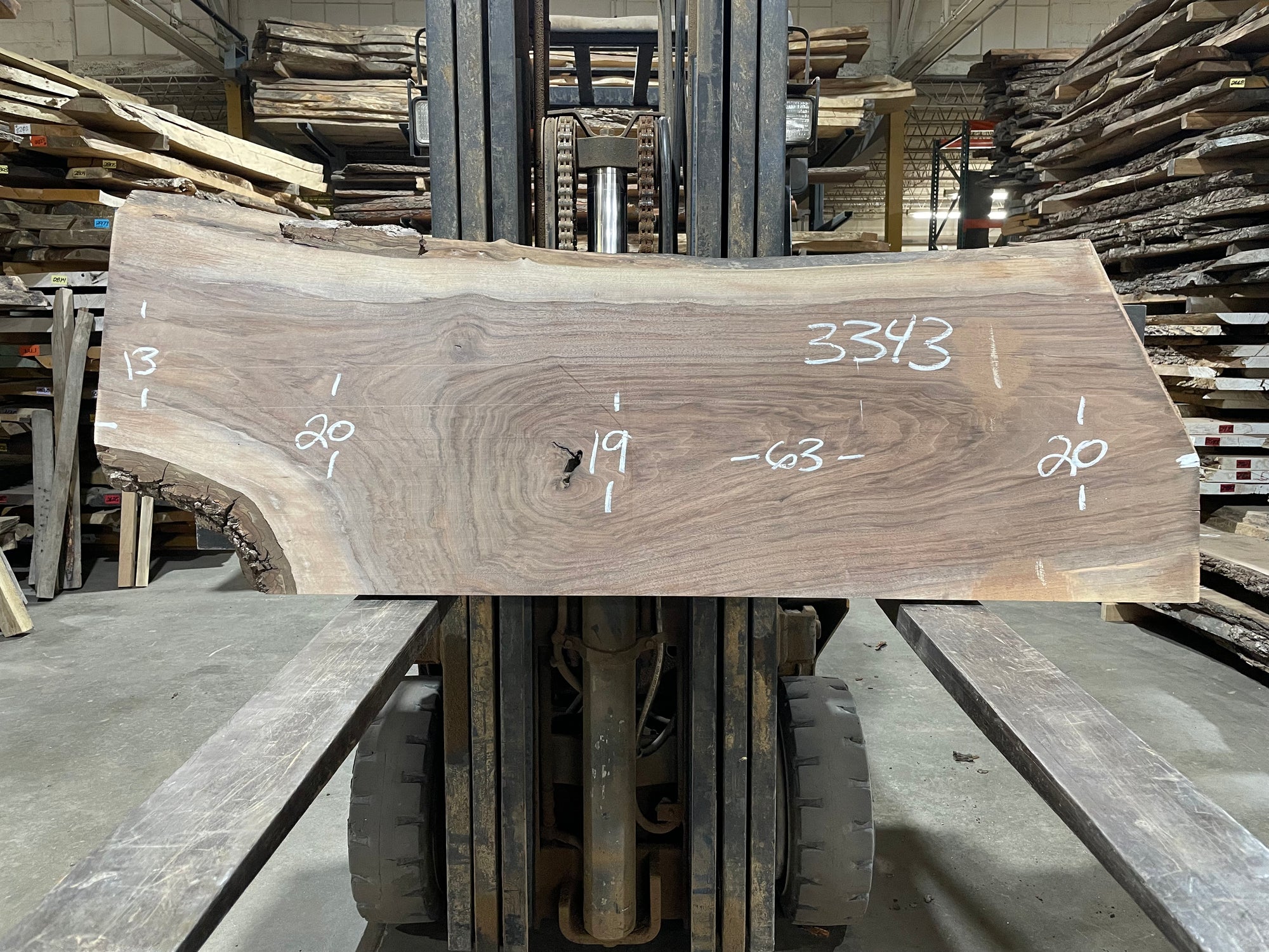 Black Walnut (3343) 63” L x 13-20” W x 2.25"