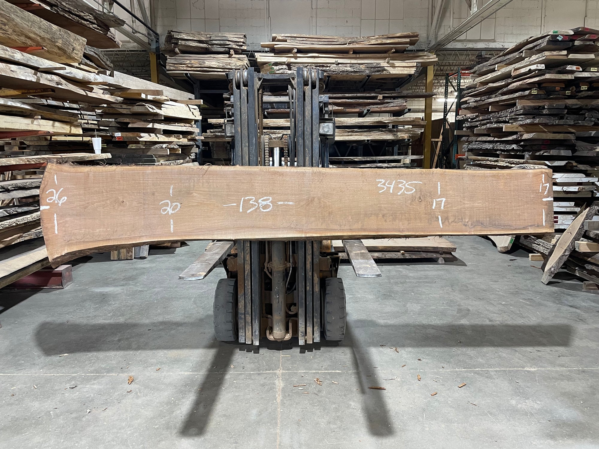 BLACK WALNUT (3435) 138” L x 17-26” W x 2.5” T