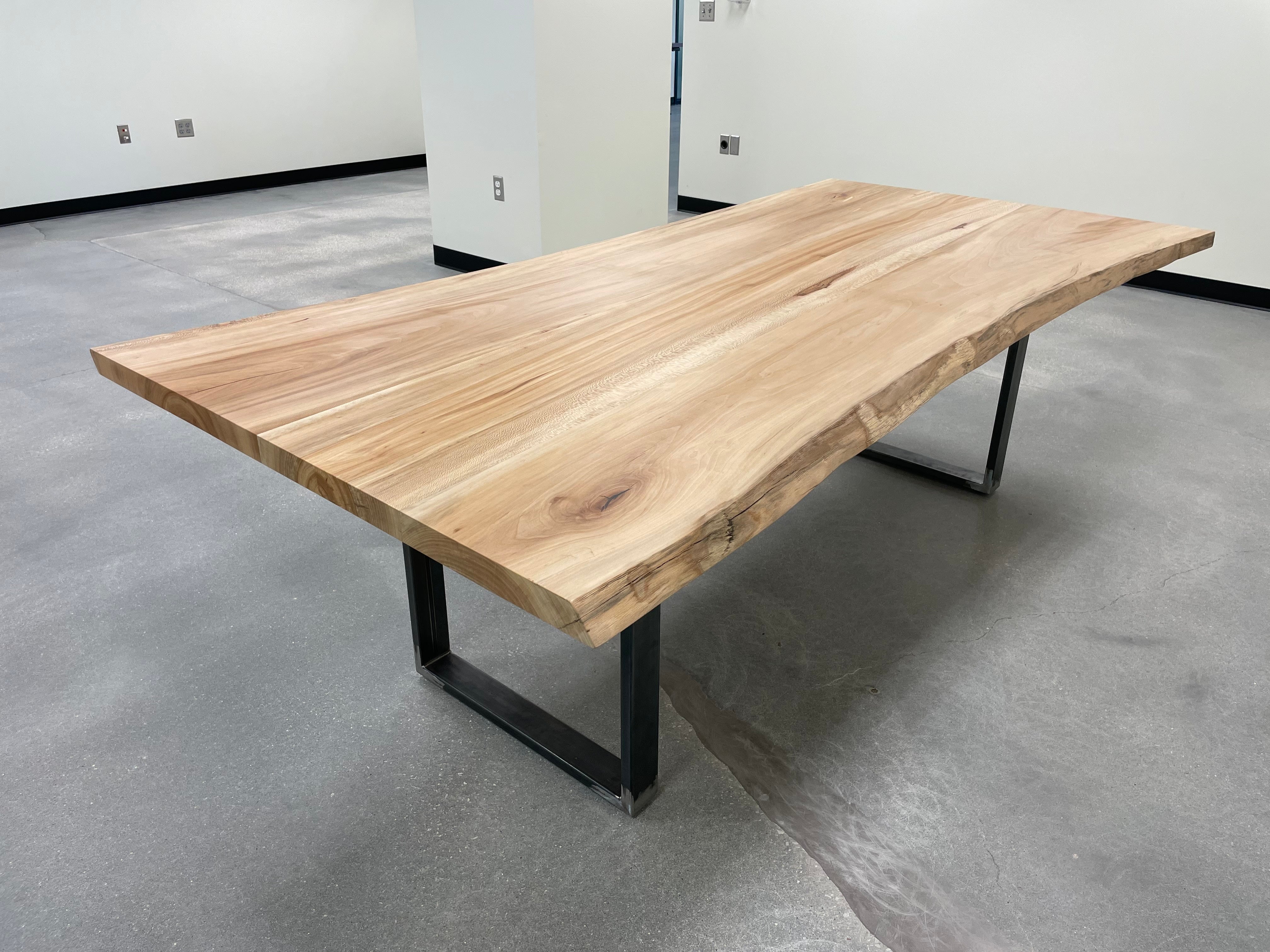 Live Edge Sycamore Bar Top With Sepia Brown Finish