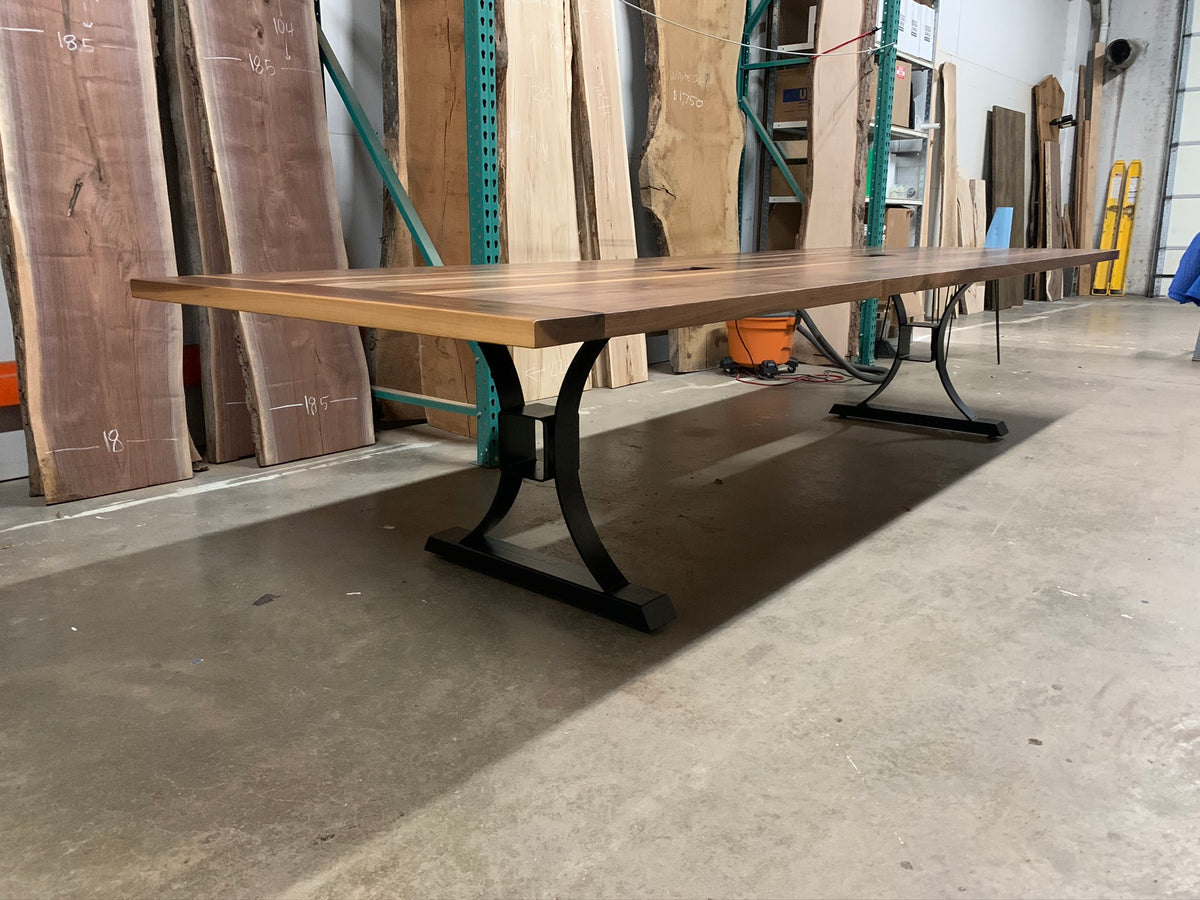 Black Walnut Conference Table 117 - KC Custom Hardwoods