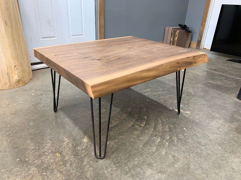 Live edge online hairpin coffee table