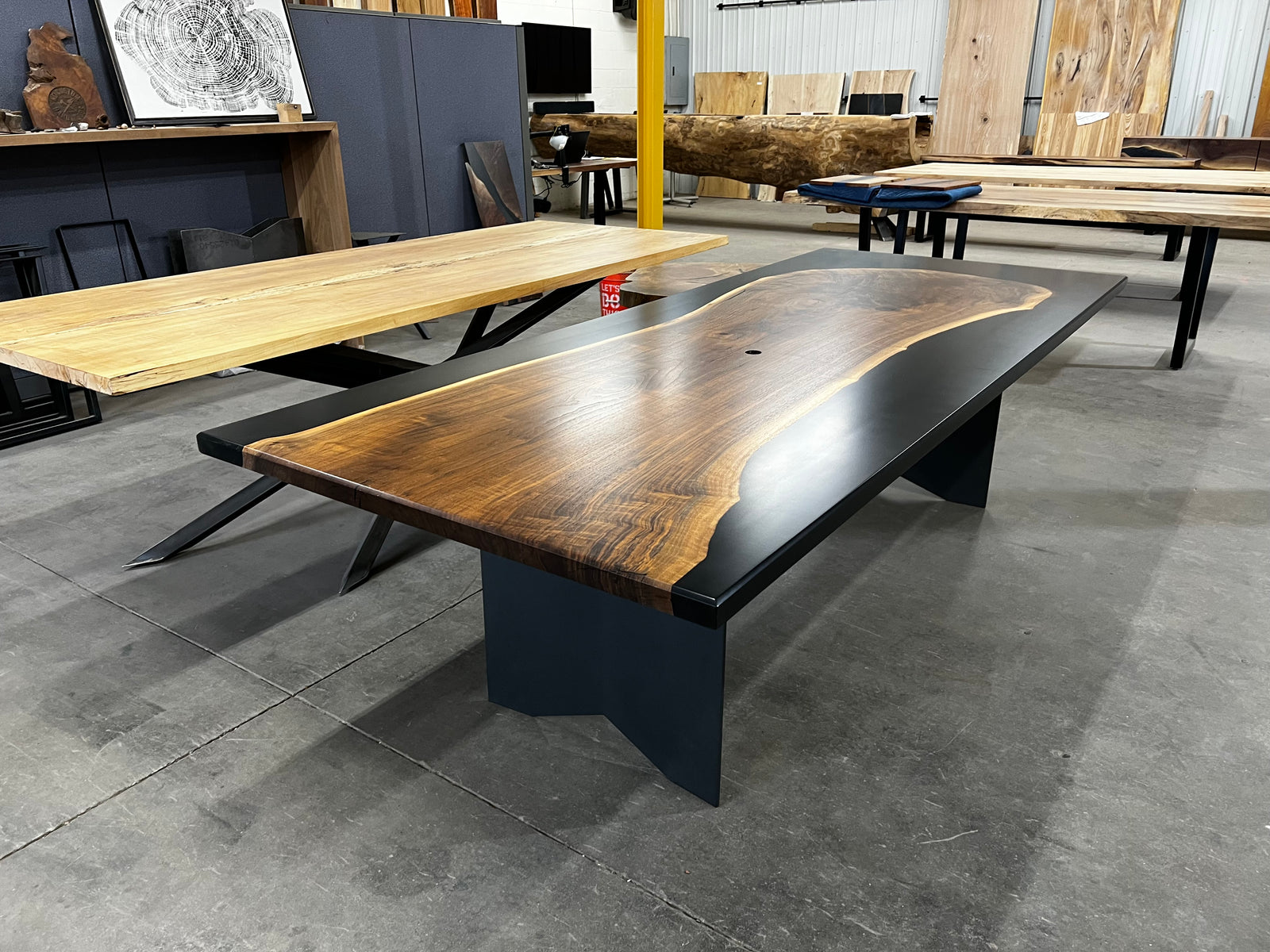 Custom Colors Dark Walnut Blue Green Epoxy Table live Edge-river Table  Dining Table Coffee Table-kitchen Table-resin Table %100 HANDMADE 